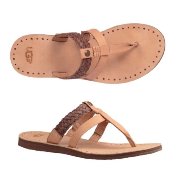 UGG Audra Woman’s Strappy Brown Leather Sandals - Size US 10 - Picture 12 of 12